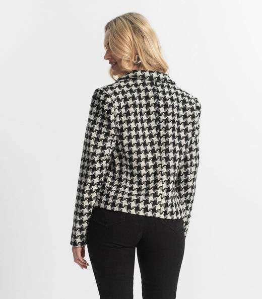 Casaco Feminino Tweed Com Botões Giada Preto