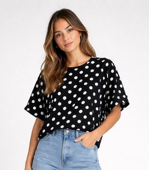 Image_Blusa Feminina Com Estampa Infinita Cor Preto
