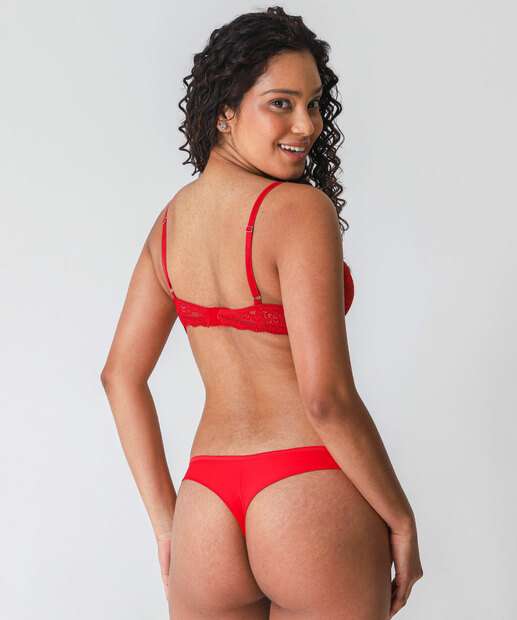 Kit 2 Calcinhas Fio Dental Microfibra Marisa Vermelho