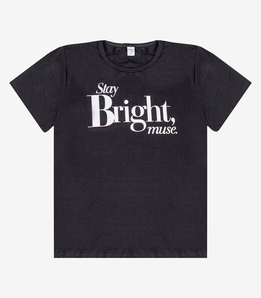Blusa Feminina Com Estampa Infinita Cor Preto