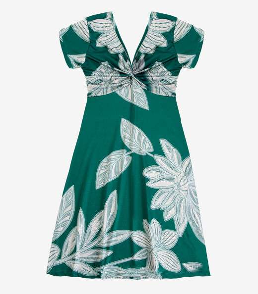 Vestido Curto Feminino Em Liganete Select Verde