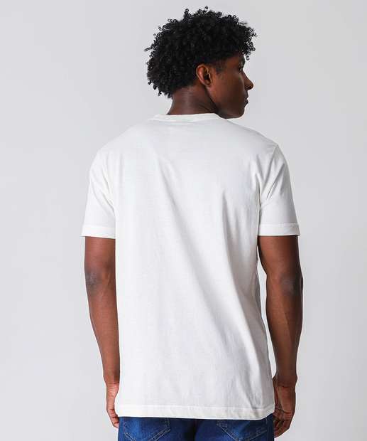 Camiseta Masculina Estampa Frontal Gangster Off White
