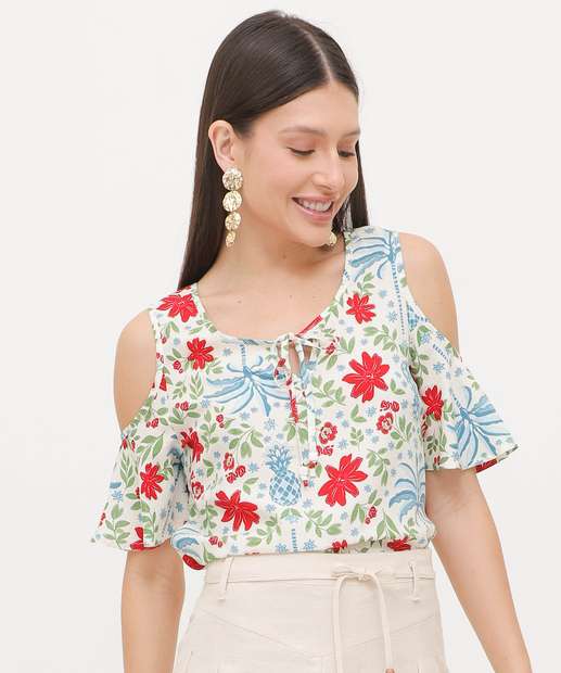 Image_Blusa Open Shoulder Estampada Feminina 