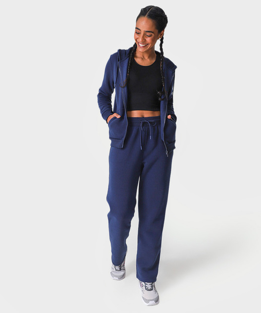 Casaco Feminino Moletom Fitness Marisa Azul