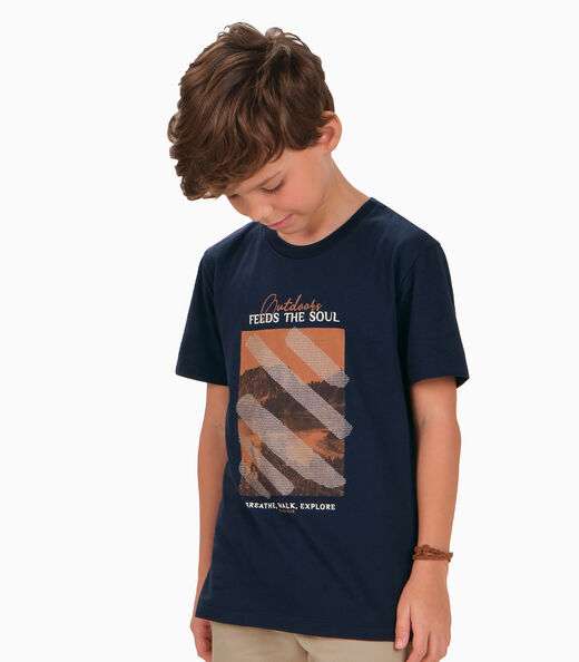 Conjunto Camiseta com Bermuda Menino Trick Nick Azul