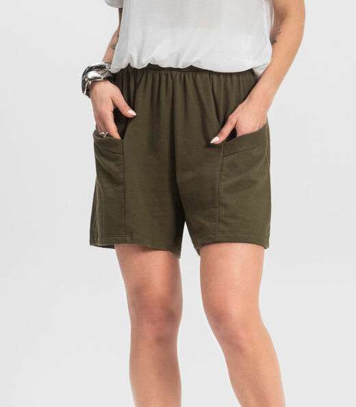Shorts Feminino Moletinho Infinita Cor Verde