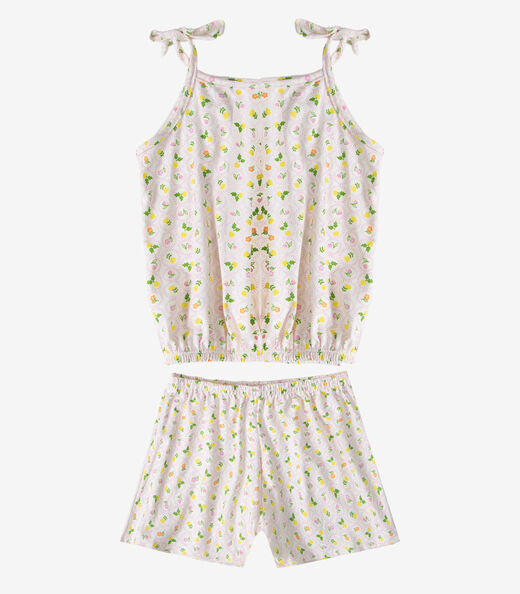 Conjunto Infantil Blusa de Alça e Short Select Branco