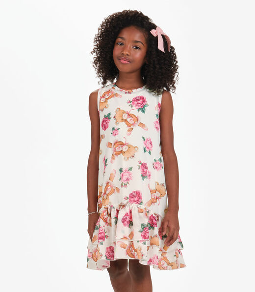 Image_Vestido Meia Malha e Chiffon Trick Nick Bege