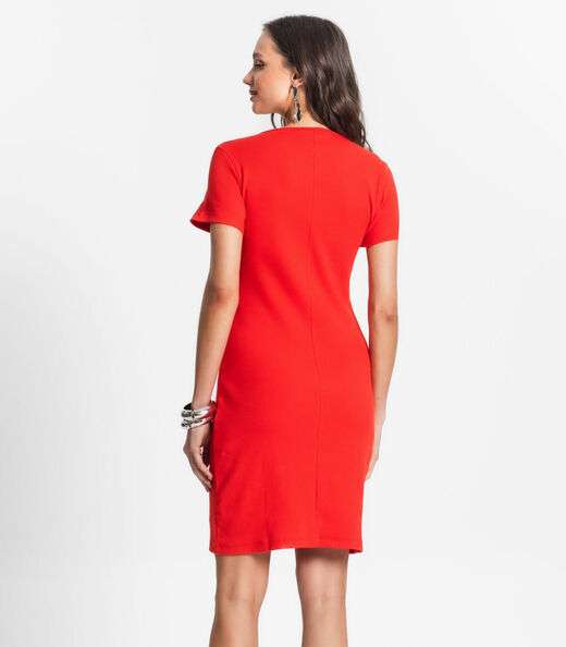 Vestidos Curto De Ribana Femnino Endless Laranja