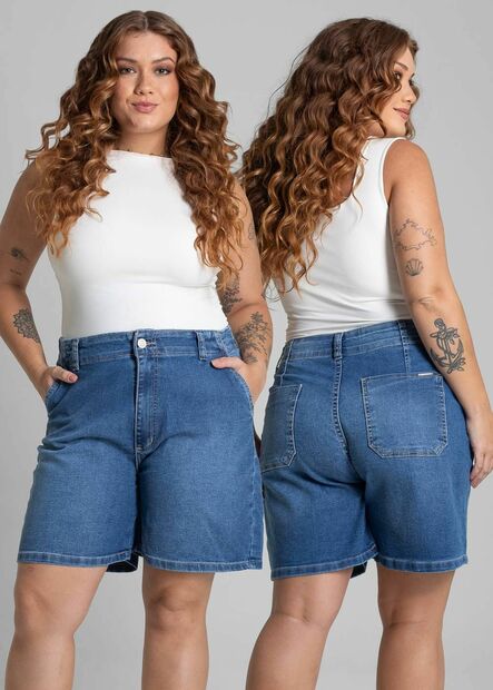 Bermuda Jeans Sawary Plus Size - 281367