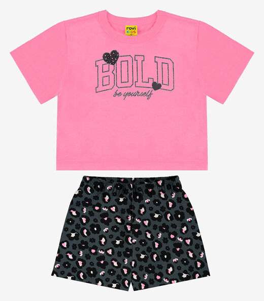 Image_Conjunto Infantil Blusa Com Shorts Rovi Kids Rosa