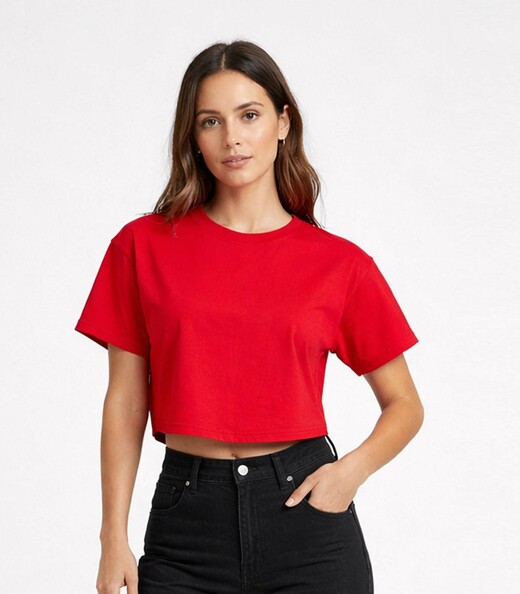 Image_Blusa Feminina Com Manga Deslocada Infinita Cor Vermelho