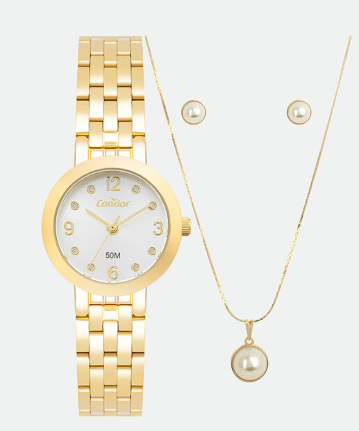 Image_ Kit Relógio Feminino Condor CO2035NWZK4K Dourado