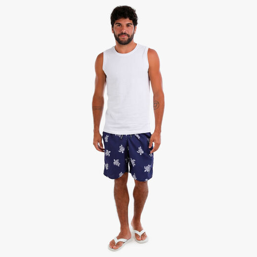 Short Tactel Estampa Tartaruga