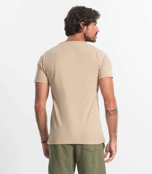 Camiseta Masculina Basica Diametro Bege
