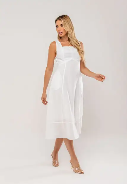 Image_Vestido Midi Decote Reto e Alça Larga Branco Salvatore