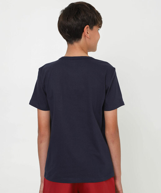 Camiseta Juvenil Estampada Marisa Tam 10 a 16 Azul