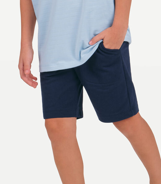 Conjunto Camiseta com Bermuda Menino Trick Nick Azul