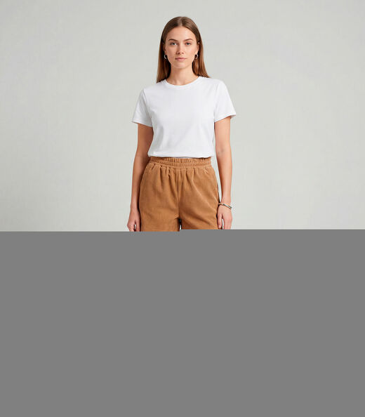 Image_Shorts Feminino Moletinho Gorgurinho Infinita Cor Marrom