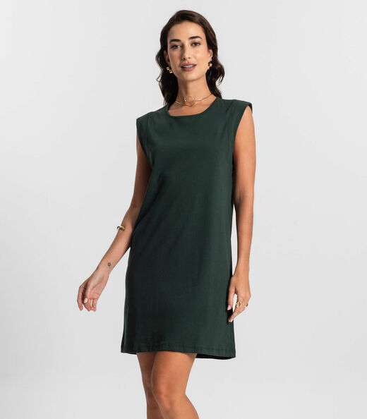 Vestido Liso Feminino Select Verde