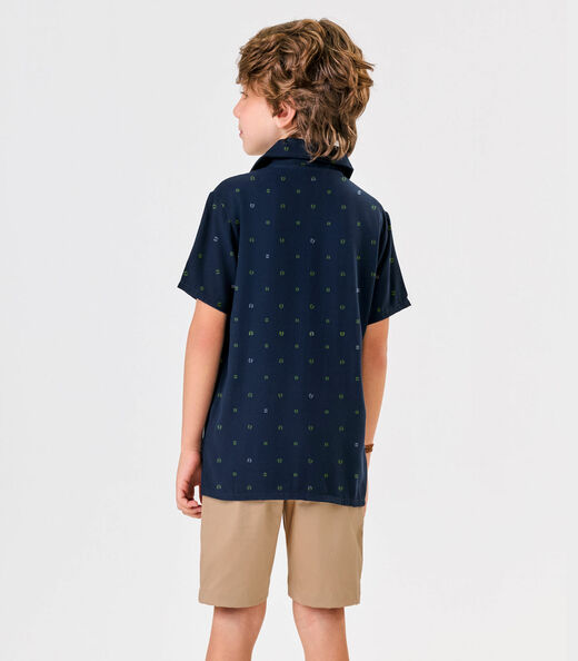 Conjunto Infantil Camisa Com Bermuda Trick Nick Azul
