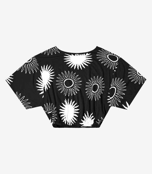 Blusa Feminina Manga Curta Rovitex Preto