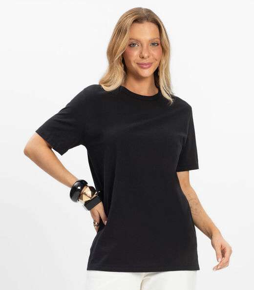 Camiseta Básica Unissex Rovitex Preto