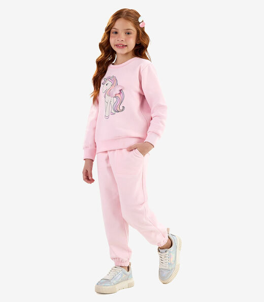 Image_Conjunto Blusão com Calça Rovi Kids Moletom Rosa