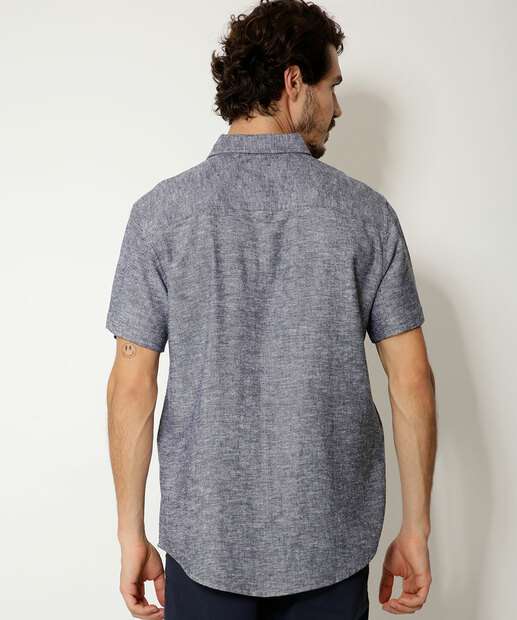 Camisa Masculina Bolso Manga Curta MR