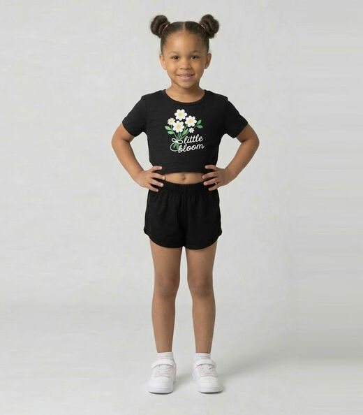 Conjunto Menina Infantil Blusa E Short Select Preto