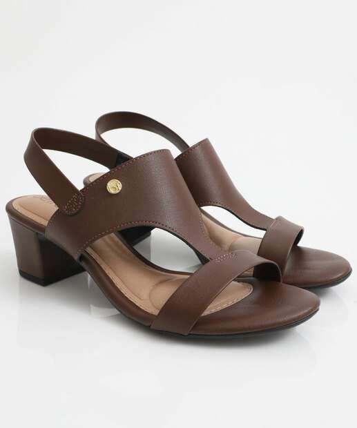 Sandália Salto Grosso Feminina Beira Rio Marrom