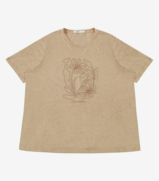 Image_Blusa Feminina Manga Curta Meia Malha Secret Glam Bege