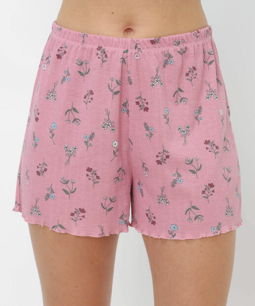 Pijama Feminino Estampa Flores Marisa Rosa