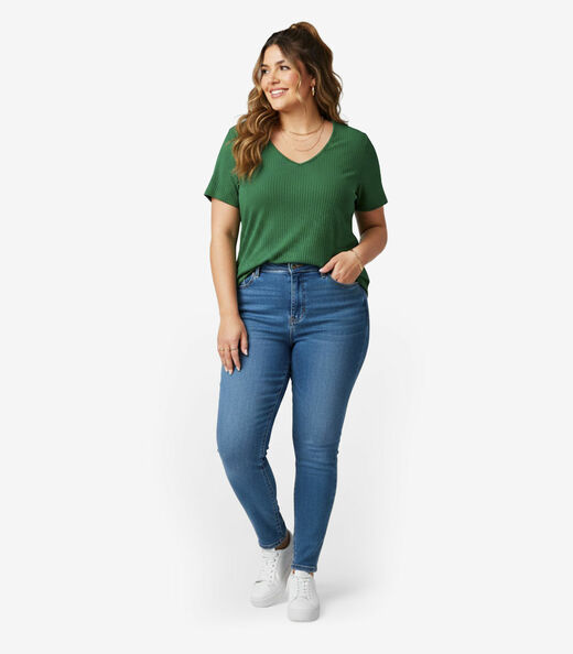 Blusa Feminina Plus Size da Infinita Cor Verde