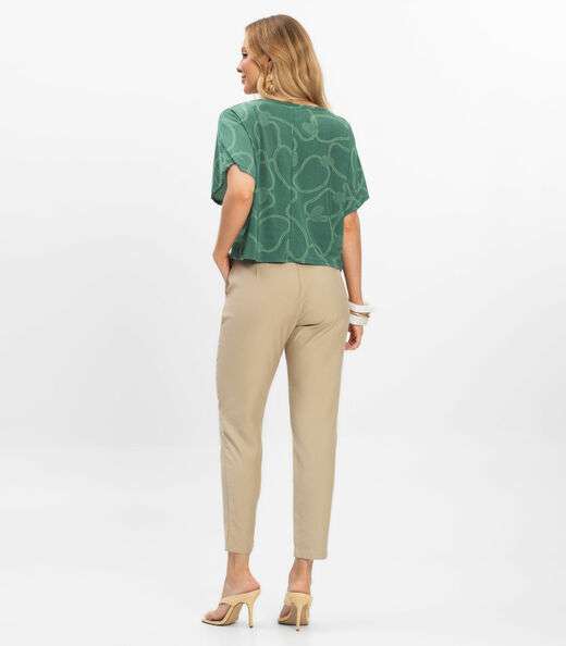 Calça Feminina Marrante Clochard Renaluci Bege