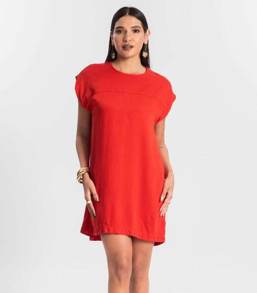 Image_Vestido Curto Feminino Rovitex Laranja