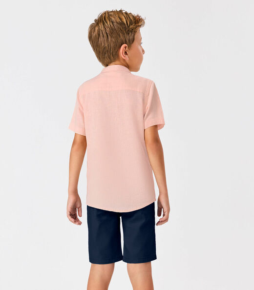 Conjunto Menino Camisa Com Bermuda Trick Nick Rosa