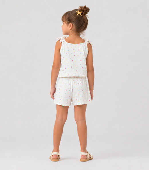 Conjunto Infantil Blusa de Alça e Short Select Branco