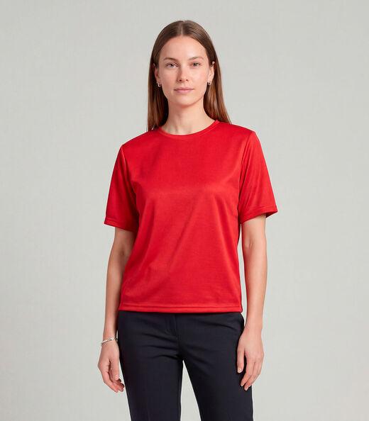 Blusa Feminina 100% Poliéster Básica Infinita Cor Vermelho