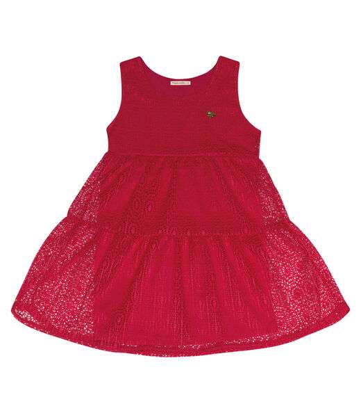 Vestido Infantil Camadas Trick Nick Rosa