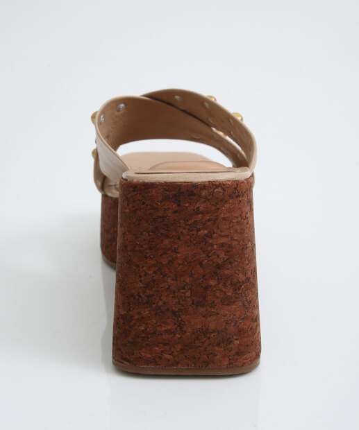 Tamanco Feminino Plataforma Tachas Vizzano