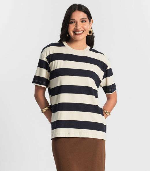 Image_T- Shirt Feminina Cotton Leve Rovitex Azul