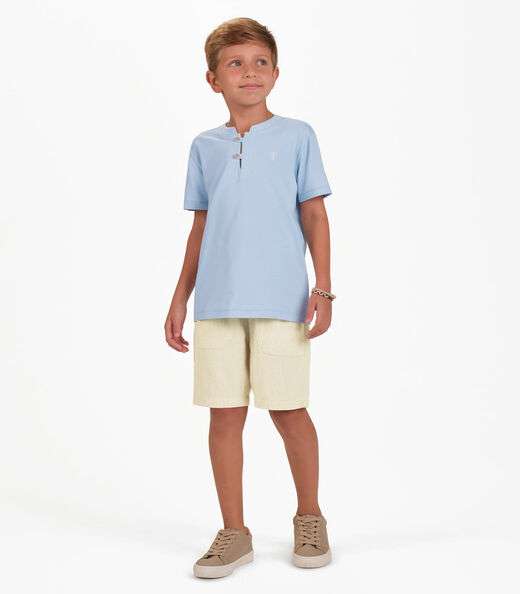 Conjunto Camiseta com Bermuda Menino Trick Nick Azul