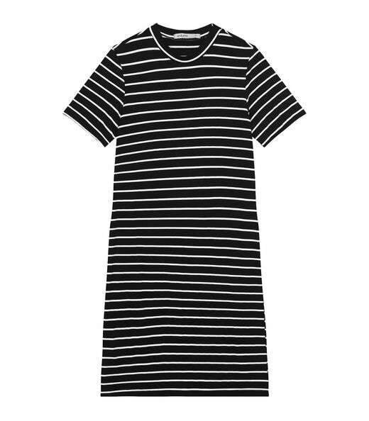 Vestido Curto Listrado Feminino Endless Preto