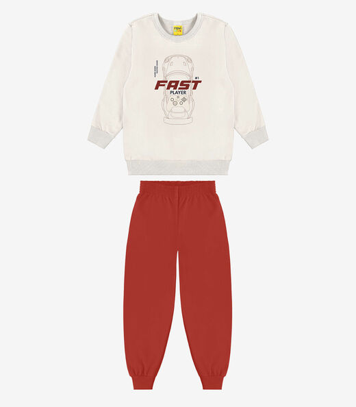 Kit Conjunto Blusão Com Calça Rovi Kids Bege