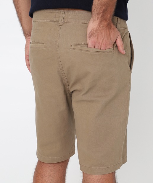 Bermuda Masculina Sarja Chino MR Bege