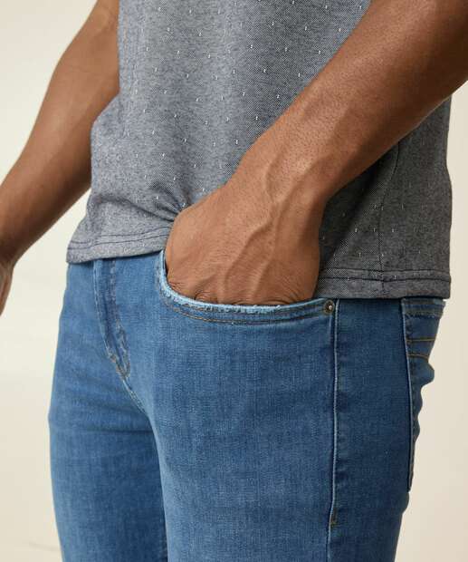 Calça Masculina Jeans Slim Bolsos MR