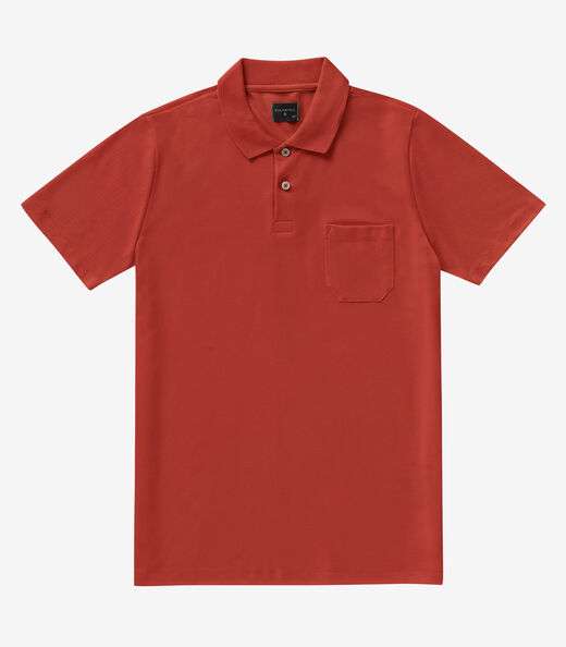 Polo Masculina Pique Diametro Vermelho