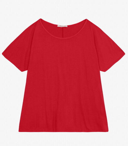 Blusa Manga Curta Feminina Plus Size Secret Glam Vermelho