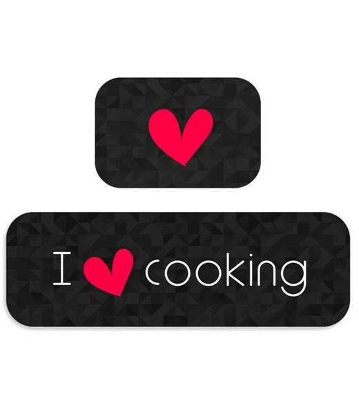 Jogo De Tapetes Para Cozinha Wevans Preto